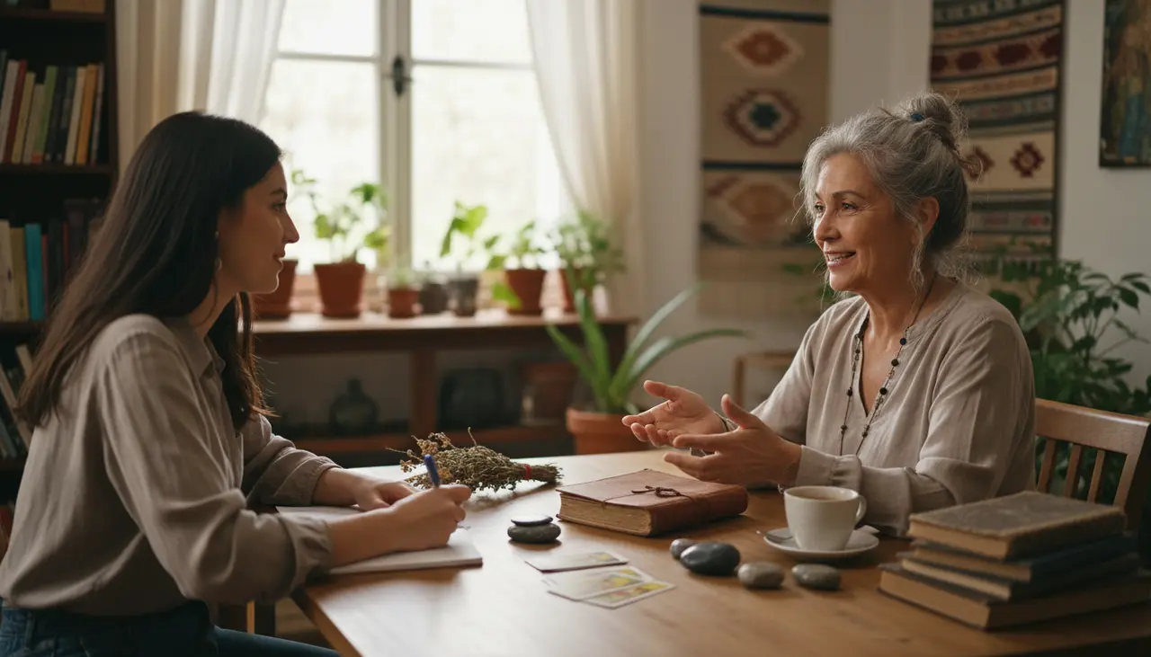 Imagen editorial para Cómo Encontrar un Brujo que Sea Bueno: Guía para Identificar un Guía Genuino en el Esoterismo