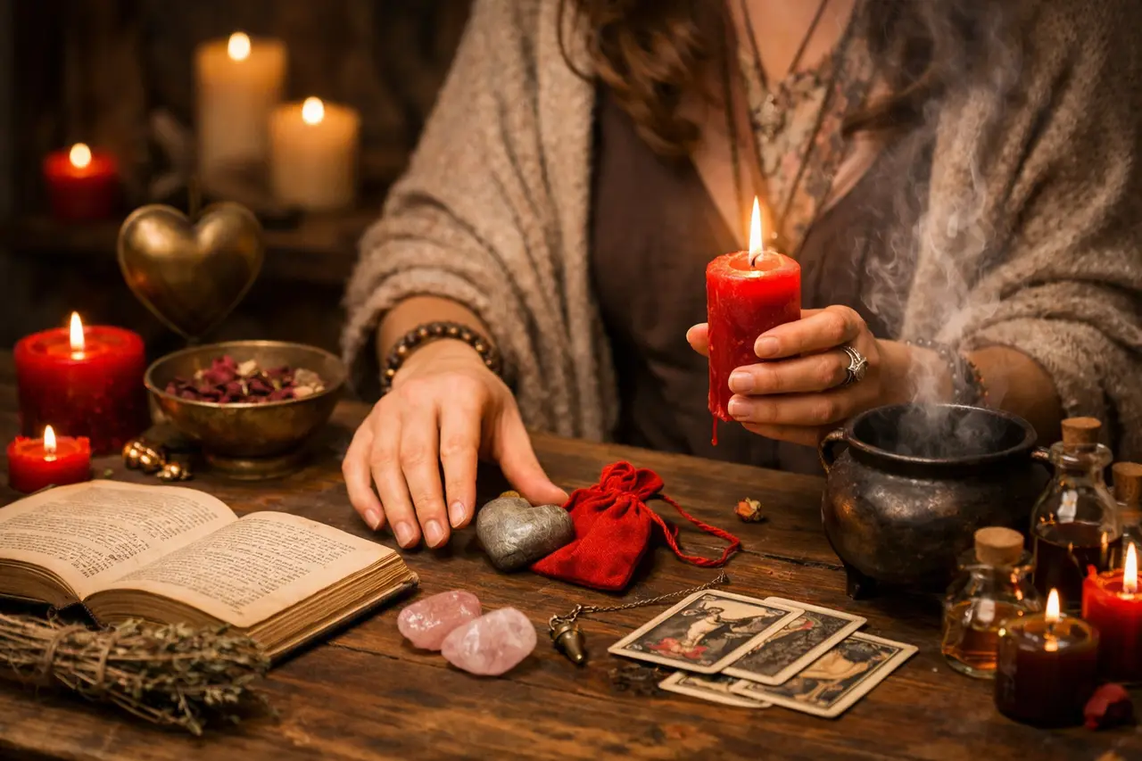 Imagen editorial para Conjuros de Amor: Desvela la Verdad Oculta para Atraer Conexiones Reales