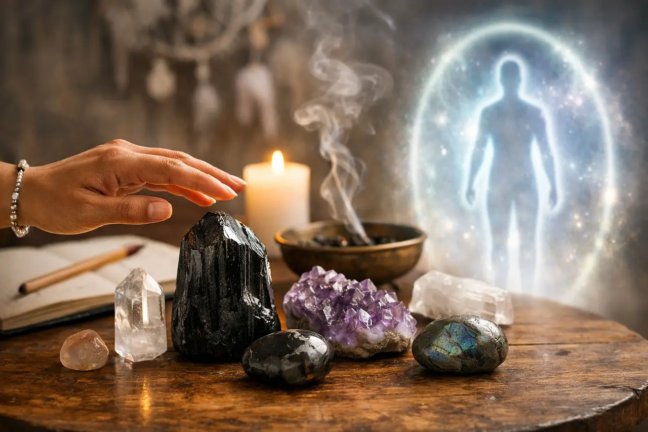 Imagen editorial para Cuarzos de Protección: el Secreto Esotérico para Blindar Tu Aura