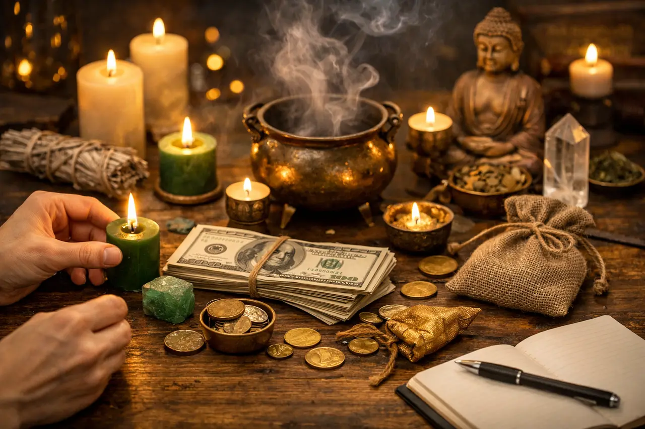 Imagen editorial para Descubre la Verdad Oculta de los Hechizos de Dinero: Más Allá de lo Obvio