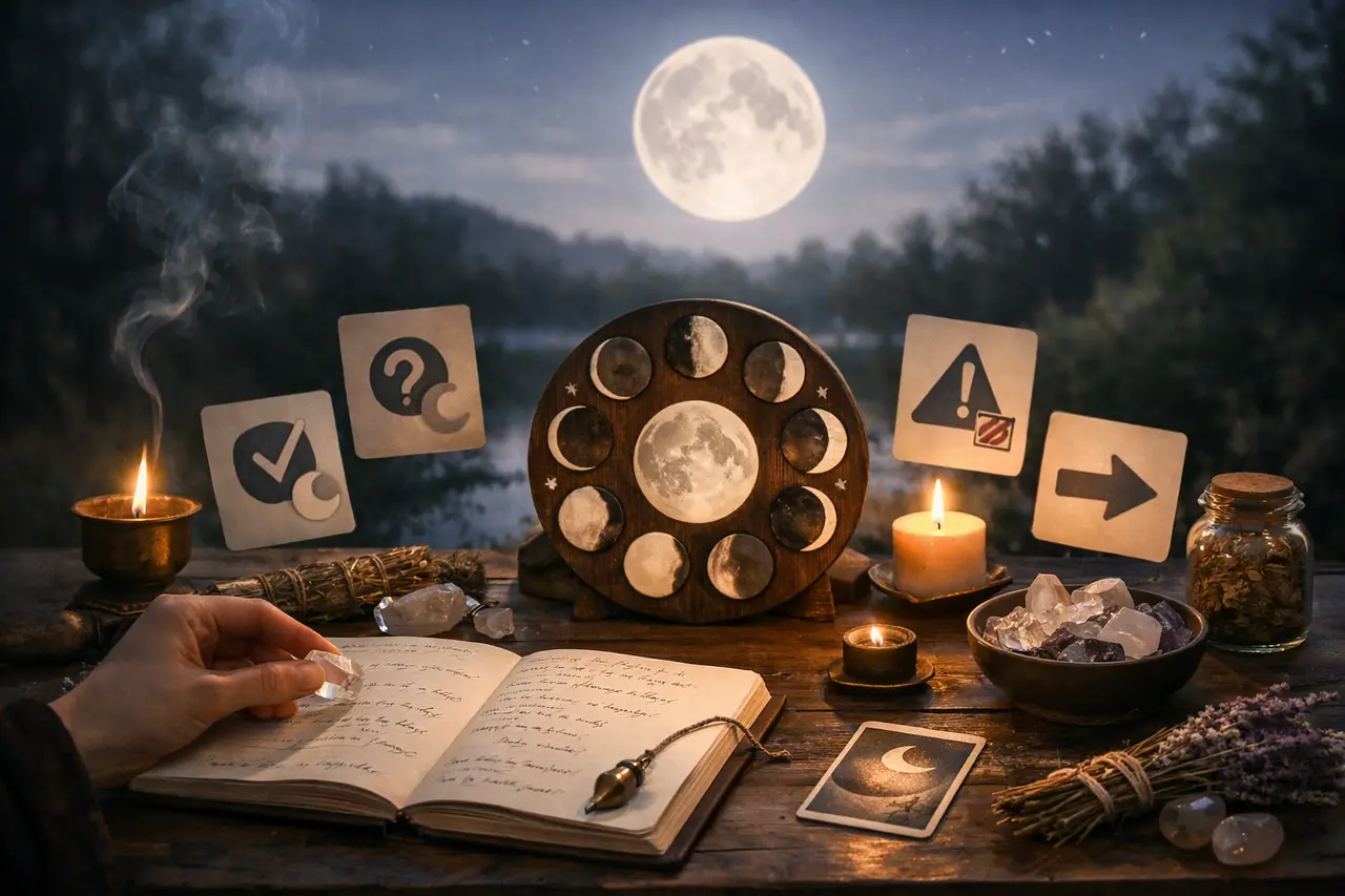 Imagen editorial para Desvela el Poder Oculto de la Magia Lunar: Tu Guía Rápida y Práctica