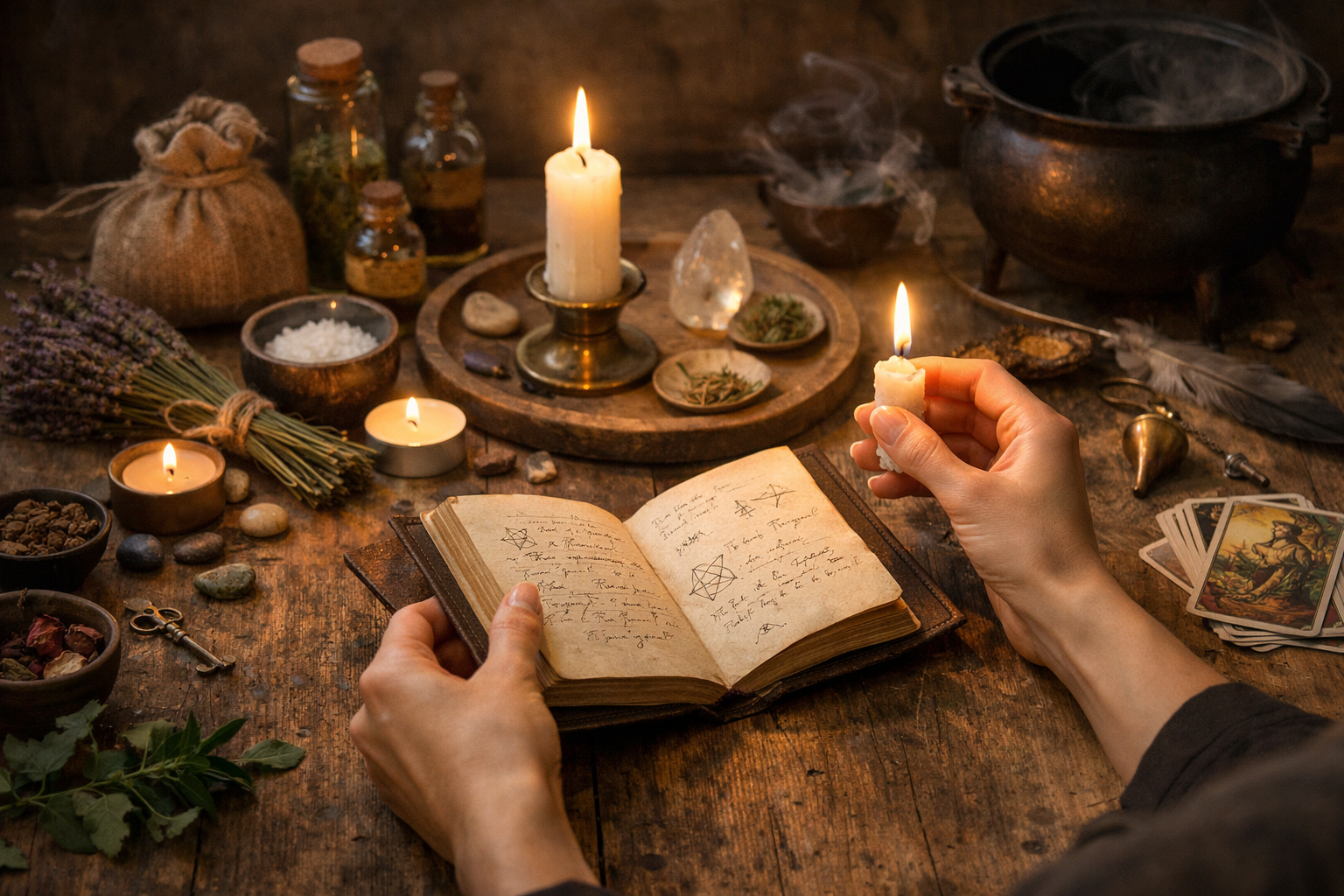 Imagen editorial para Desvela la Magia: Hechizos Fáciles que Realmente Funcionan para Principiantes