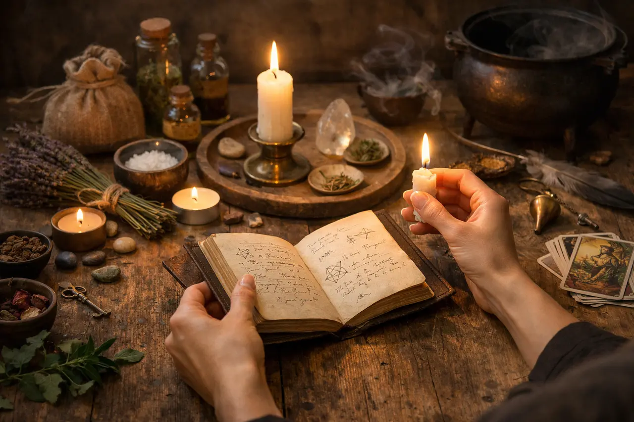 Imagen editorial para Desvela la Magia: Hechizos Fáciles que Realmente Funcionan para Principiantes