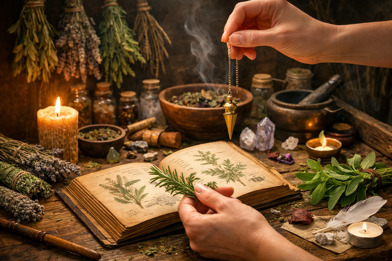 Imagen editorial para Desvelando el Poder Oculto de las Hierbas Mágicas: Tu Guía Rápida