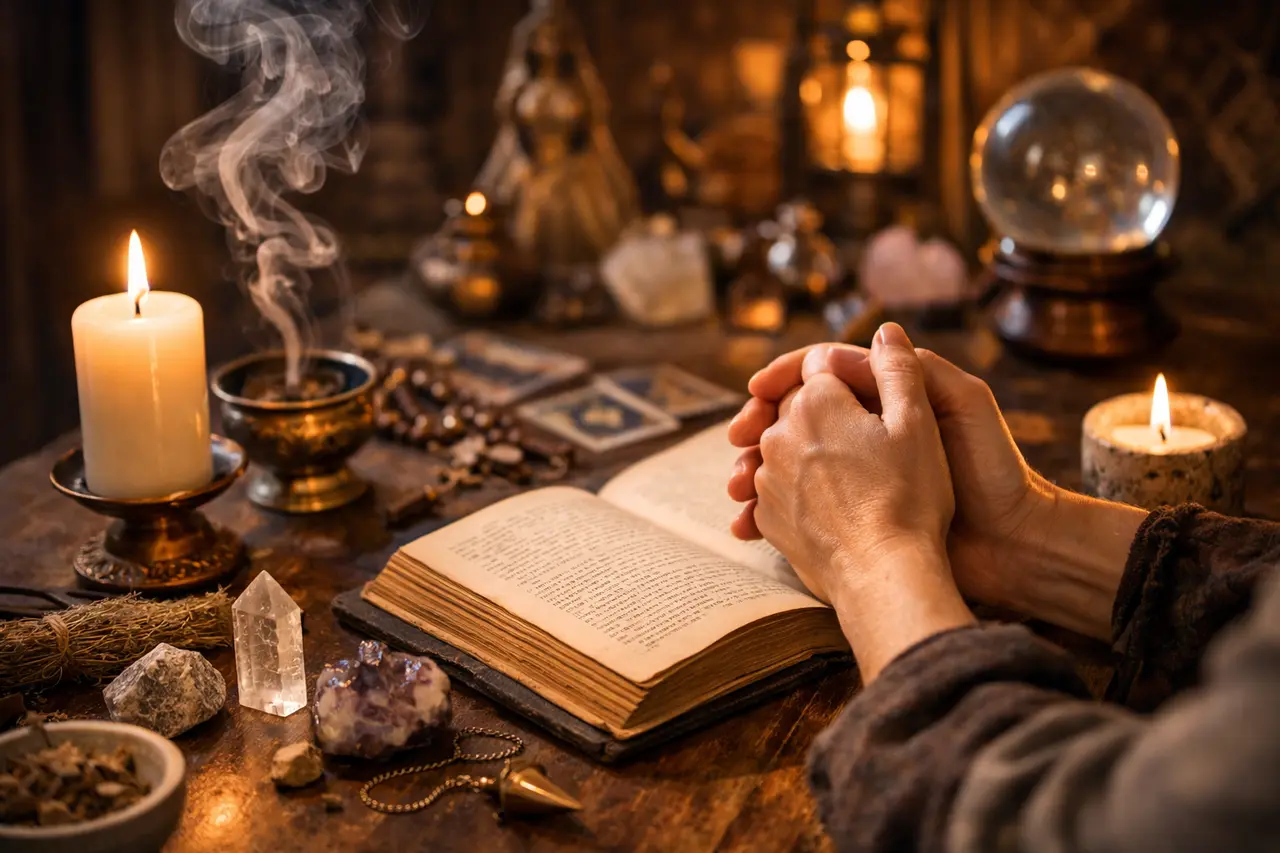 Imagen editorial para Oraciones Poderosas Desvelando el Verdadero Poder de las Oraciones en el Esoterismo