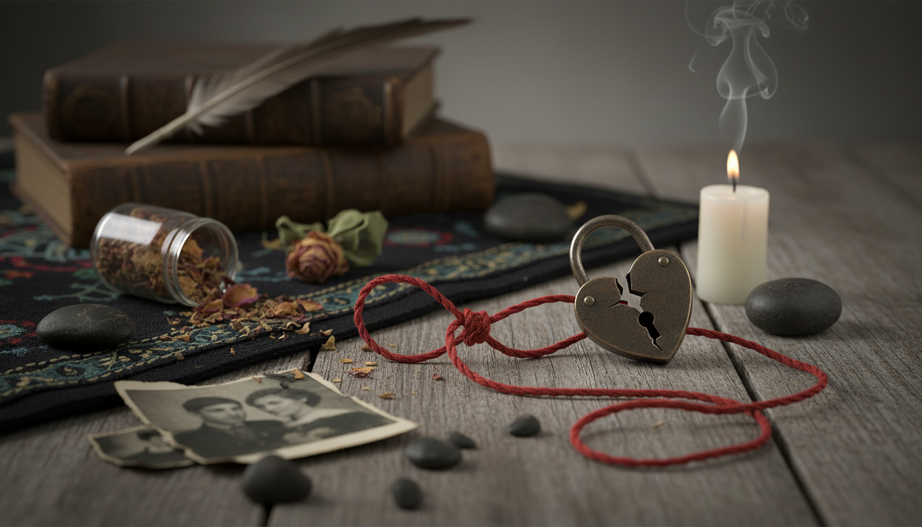 Imagen editorial para errores comunes en el amarre de amor