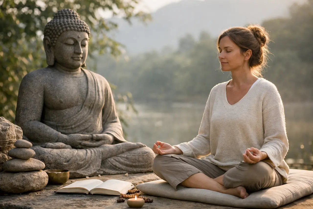 Imagen editorial para Frases de Buda para la Paz Interior: Reflexiones que Transforman Tu Serenidad Diaria