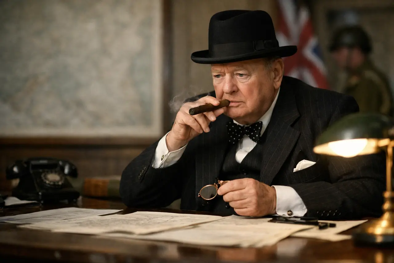 Imagen editorial para Frases de Liderazgo de Winston Churchill: Inspiración para Tomar Decisiones en Momentos Críticos