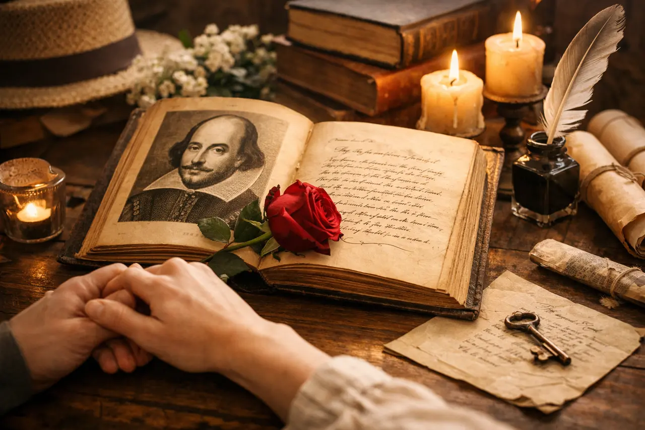 Imagen editorial para Frases de William Shakespeare Sobre el Amor: 12 Reflexiones que Tocan el Corazón y la Mente