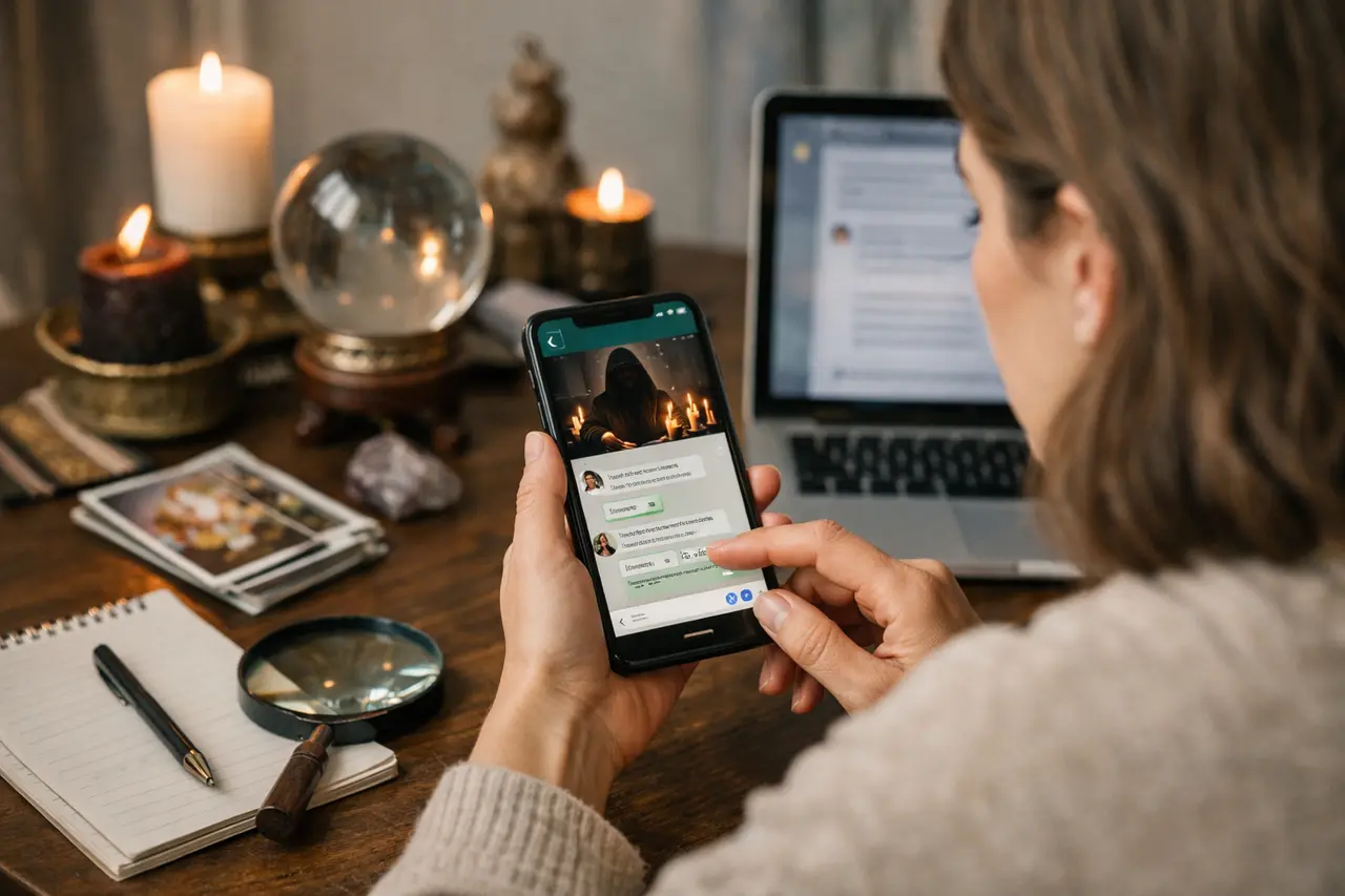 Imagen editorial para Guía Rápida: Cómo Identificar Números de Brujos Confiables en Whatsapp