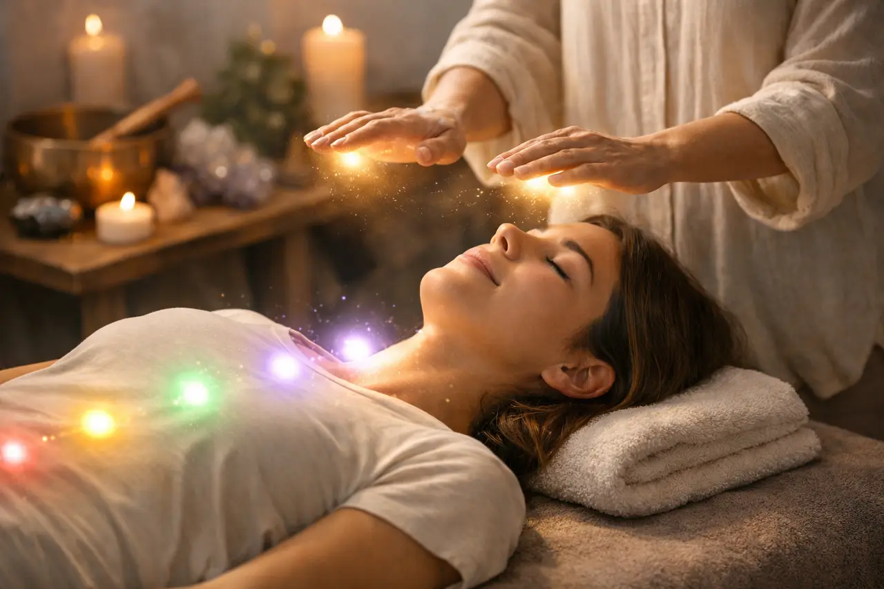 Imagen editorial para Sanación Energética Real: Desvela el Poder Oculto en Tu Campo Vibracional