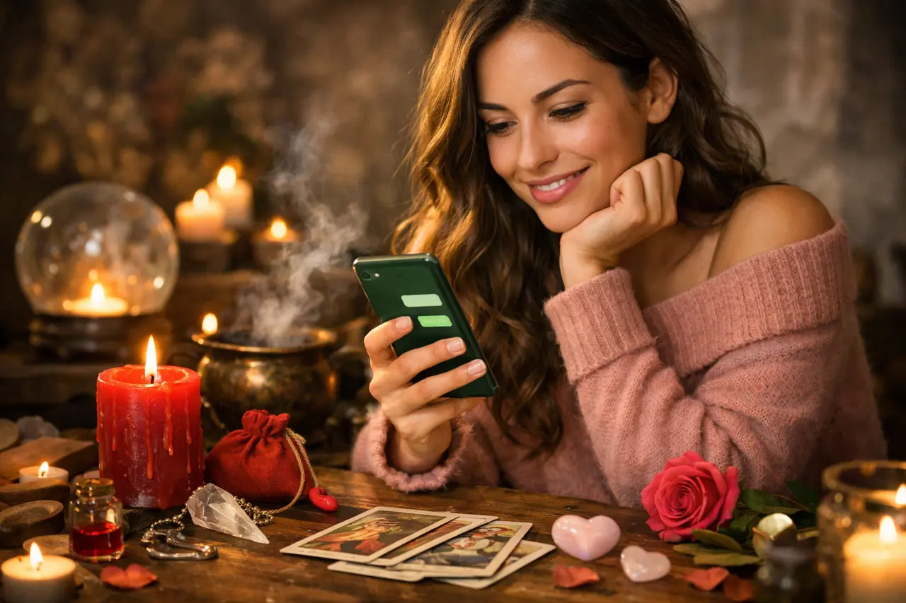 Imagen editorial para Cómo Obtener Hechizos de Brujería Gratis por Whatsapp de Forma Efectiva