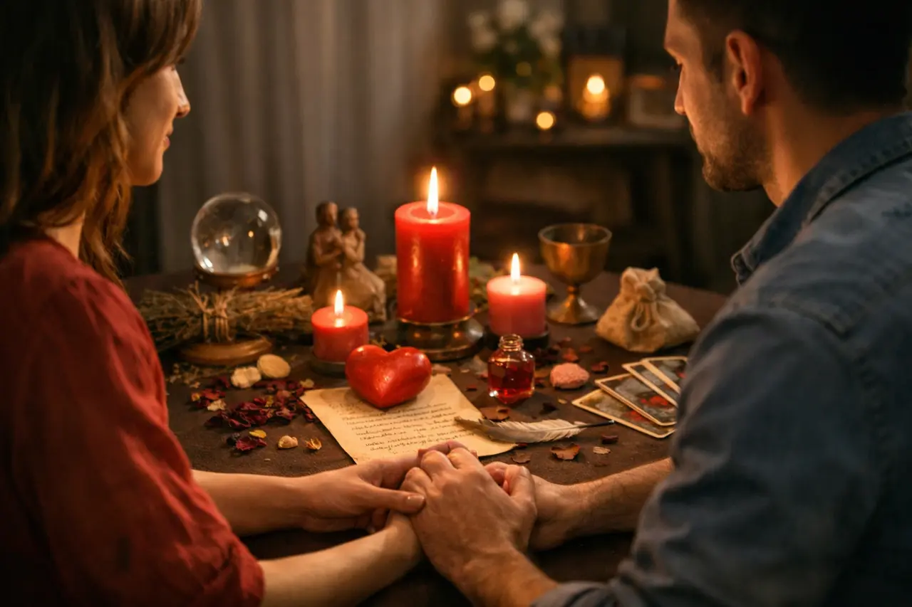 Imagen editorial para Hechizos de Pareja que Realmente Funcionan: Conviértete en el Maestro del Amor