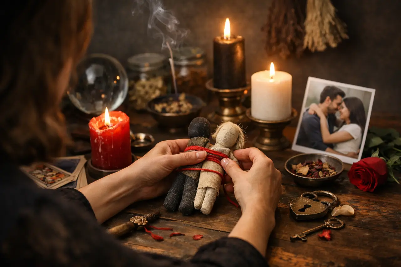 Imagen editorial para Amarre de Brujería: Cómo Realizar un Ritual Responsable para Atraer el Amor que Deseas