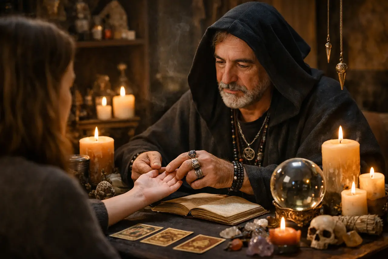 Imagen editorial para Brujos y Hechiceros: Cómo Identificar un Profesional Genuino para Consultas Espirituales