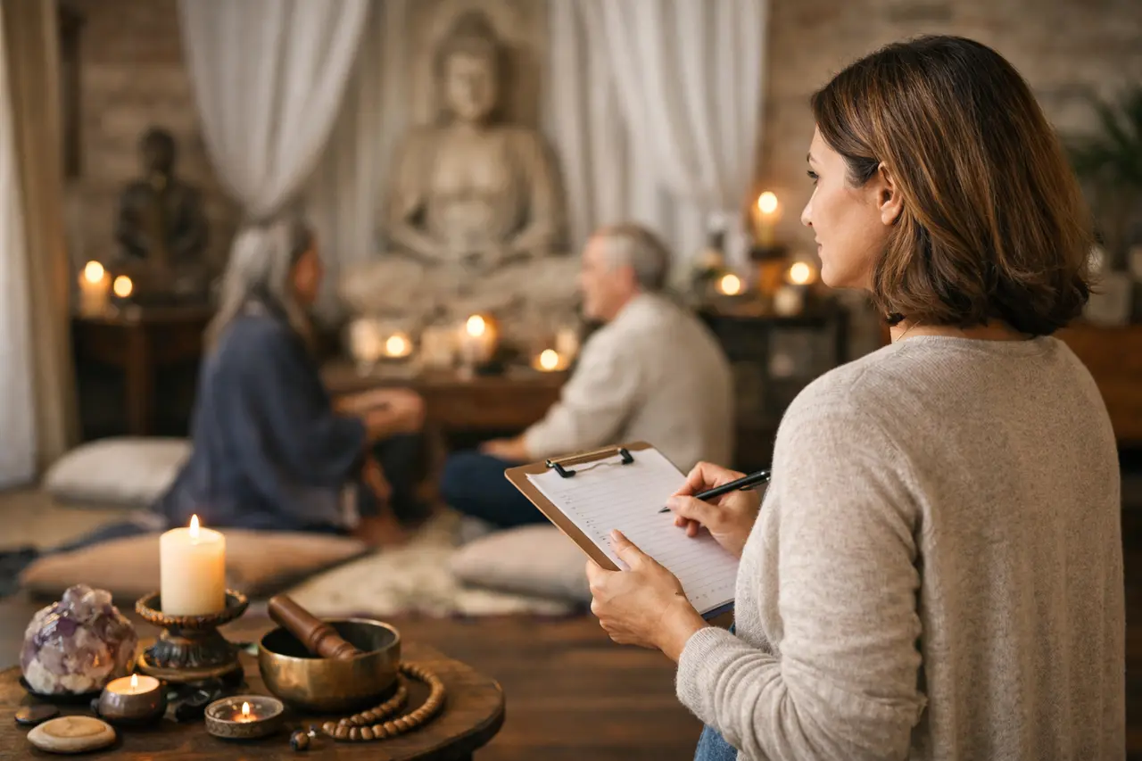 Imagen editorial para Centros Espirituales: Cómo Evaluar y Seleccionar el Espacio Ideal para Tus Consultas Espirituales