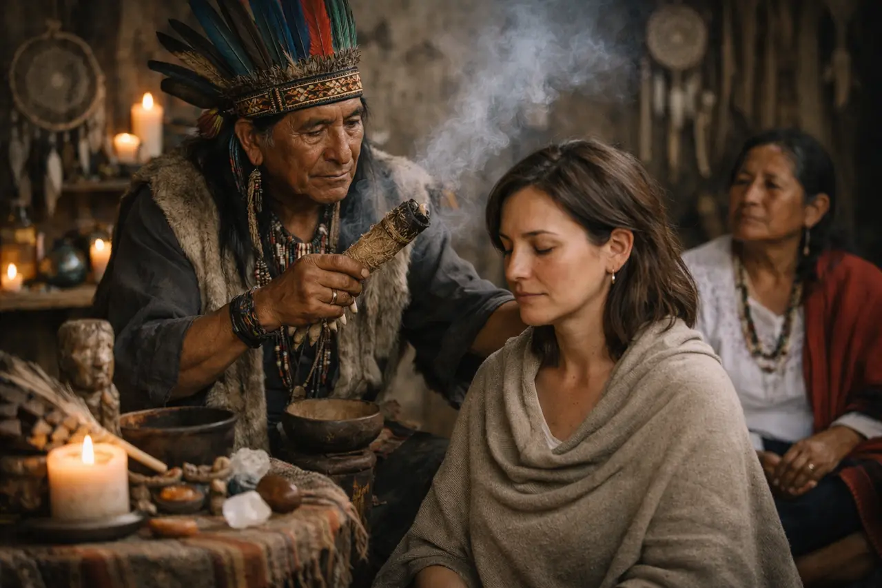 Imagen editorial para Chamanes y Curanderos: Cómo Diferenciar Prácticas Genuinas para Tu Bienestar Espiritual