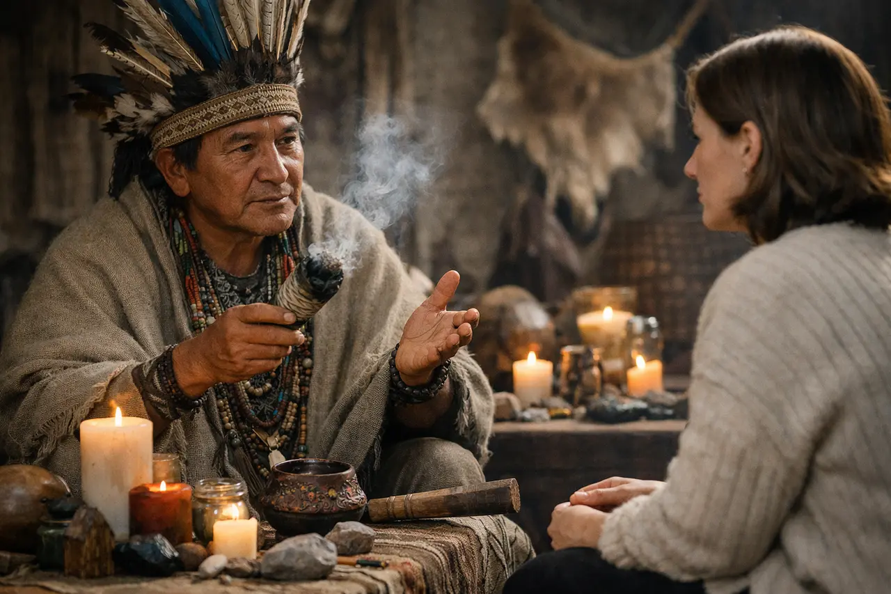 Imagen editorial para Chamanes y Curanderos: Cómo Encontrar el Profesional Adecuado para Consultas Espirituales Efectivas