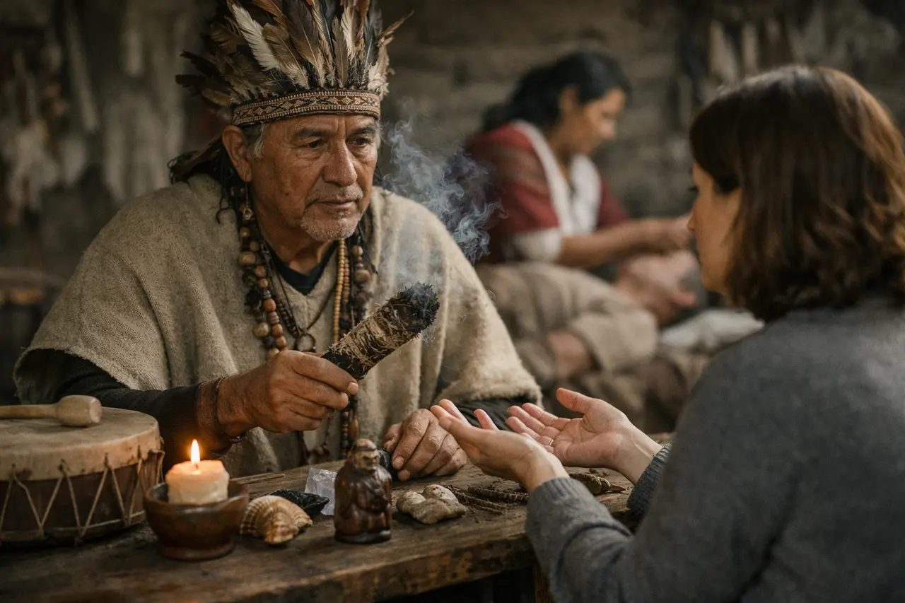 Imagen editorial para Chamanes y Curanderos: Señales Clave para Reconocer Profesionales Genuinos en Consultas Espirituales