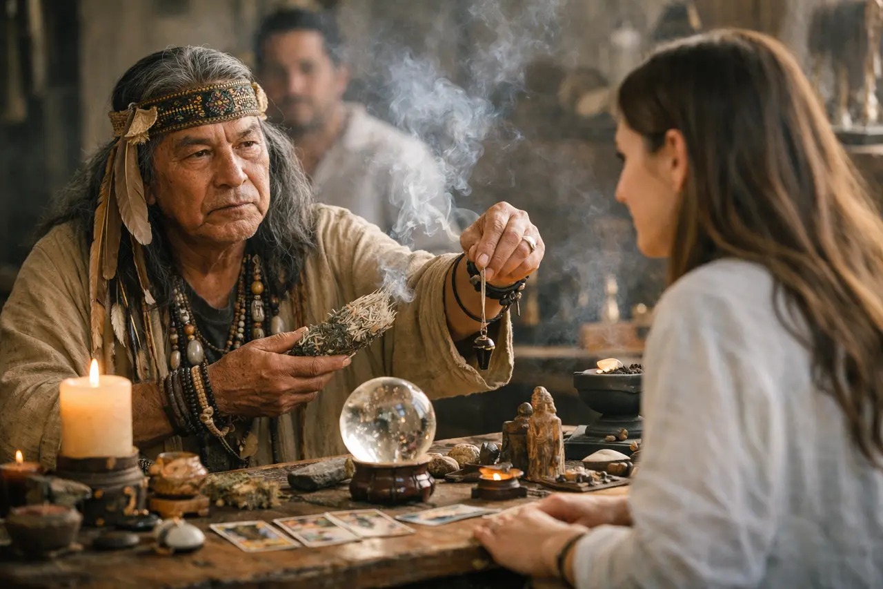 Imagen editorial para Chamanes y Curanderos: Señales para Identificar a un Profesional Confiable en Consultas Espirituales
