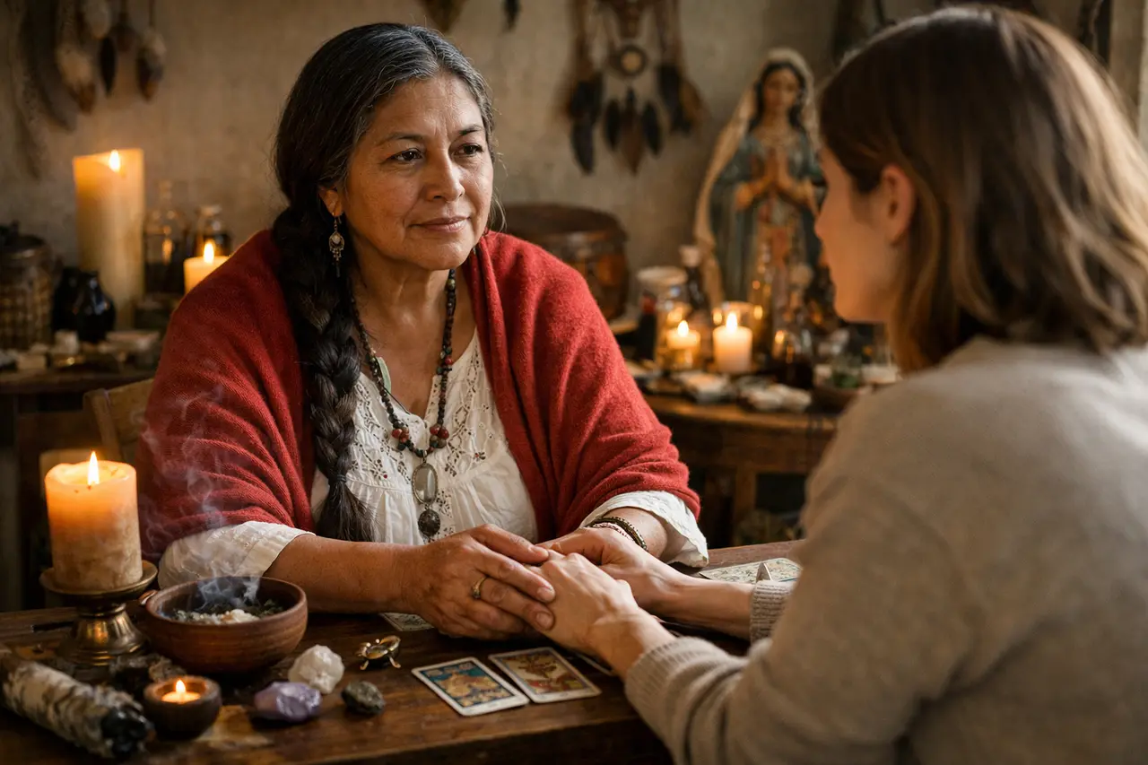 Imagen editorial para Curanderos Cerca de Mi­ Cómo Encontrar Curanderos que Realmente Transforman Tu Vida Espiritual