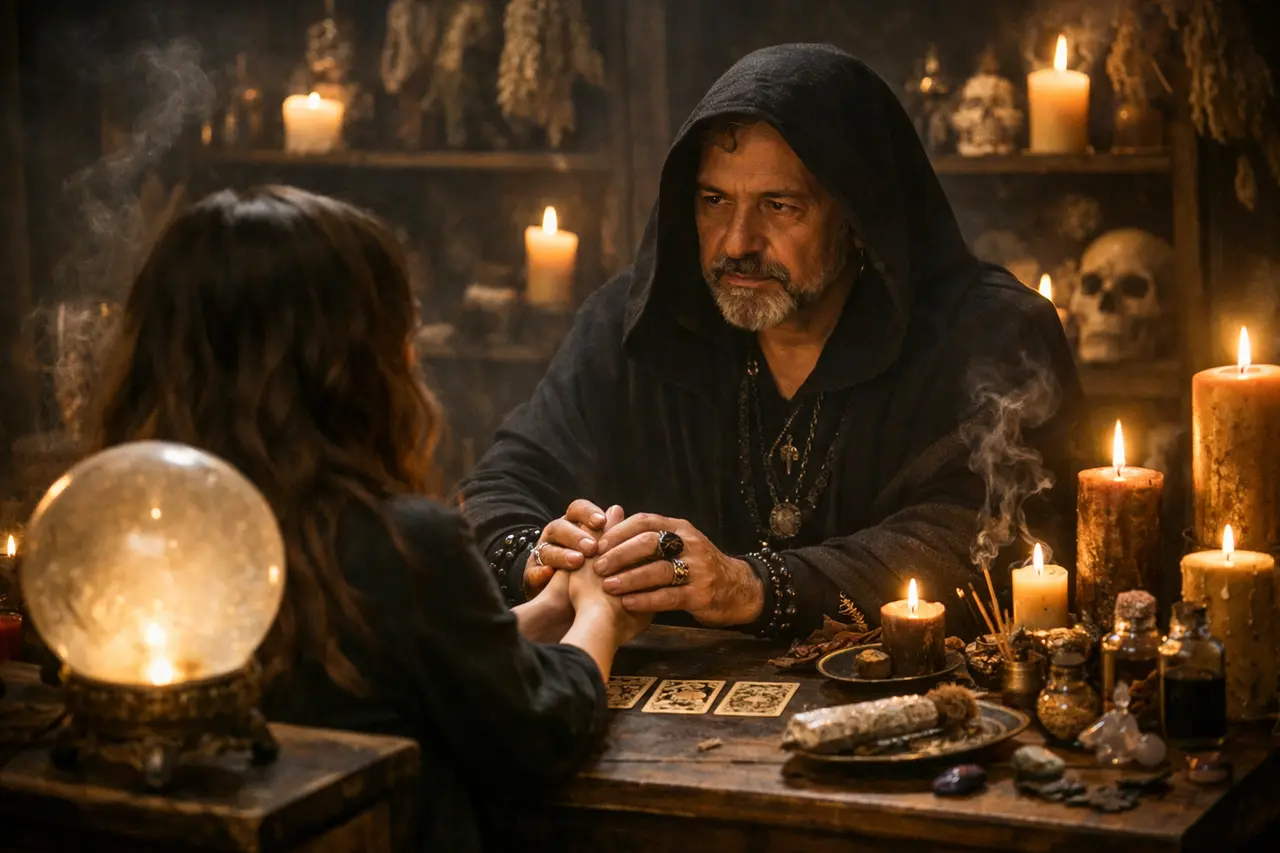 Imagen editorial para Brujos Consulta Gratis Cómo Realizar una Consulta Espiritual con Brujos de Confianza y sin Costo