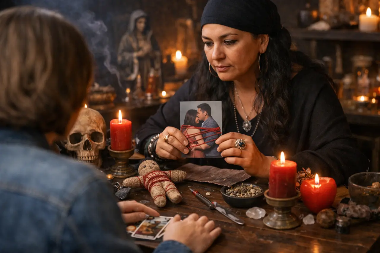 Imagen editorial para Espiritista en Amarres de Amor en Brujeria Ritual Cómo Utilizar Amarres de Amor de Forma Efectiva con un Espiritista
