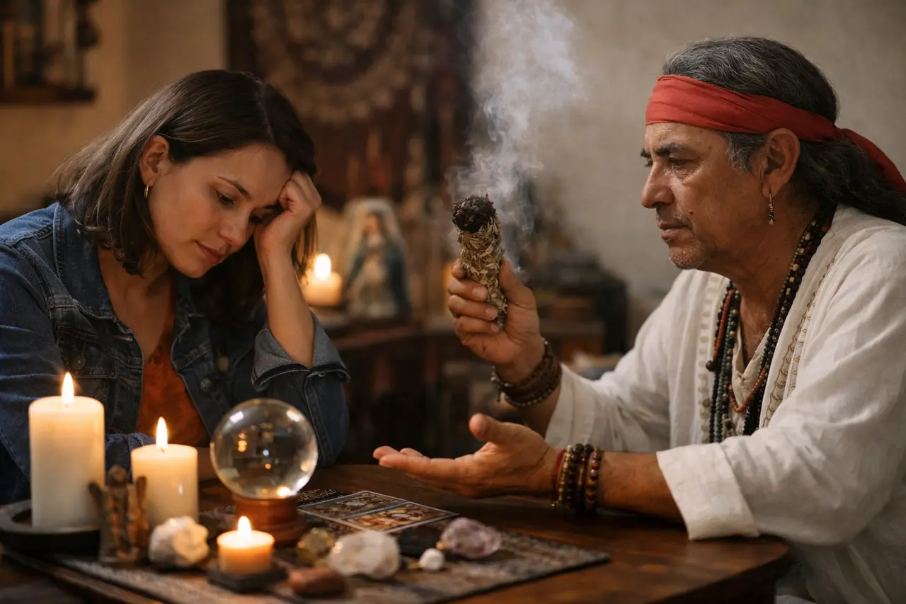 Imagen editorial para Curandero Espiritual: Cómo Encontrar el Práctico Adecuado para Tu Bienestar Emocional