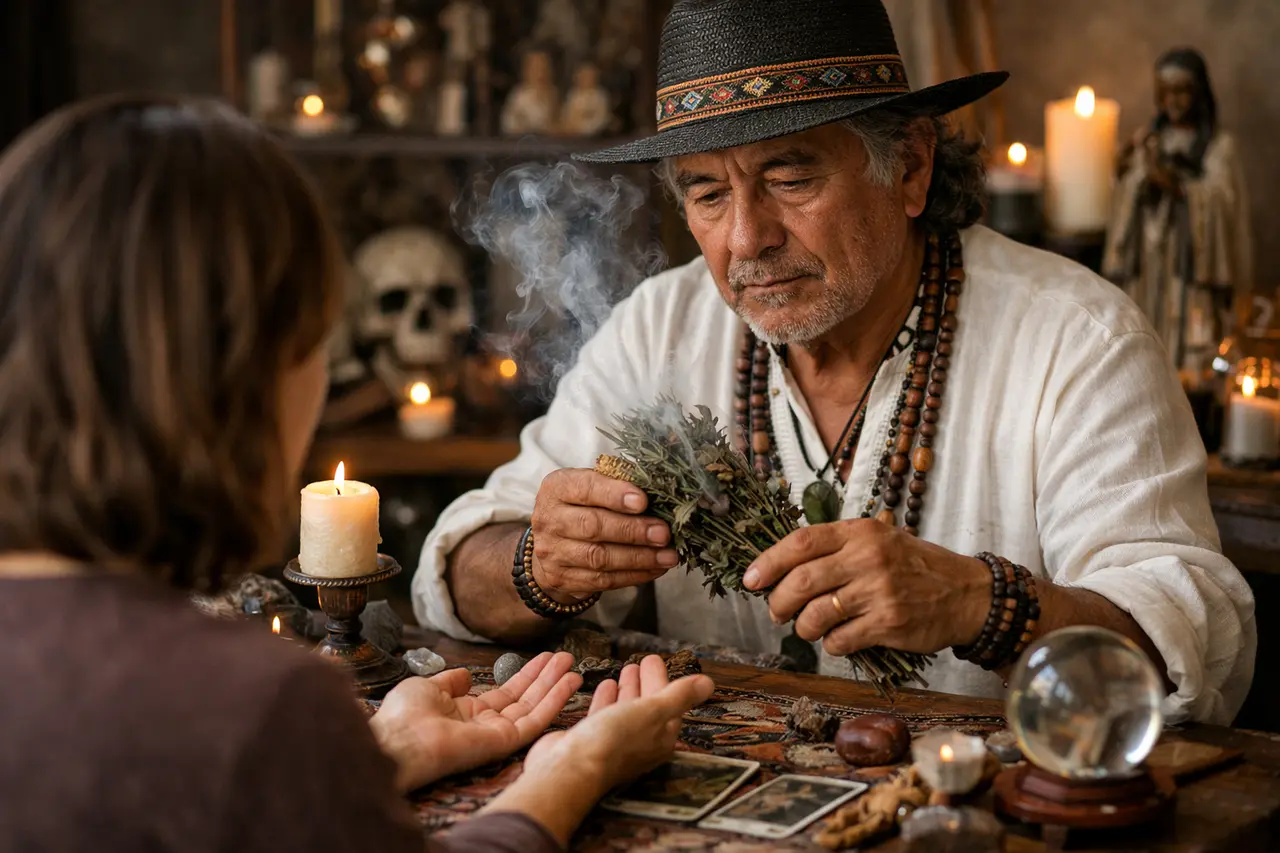 Imagen editorial para Curandero Espiritual: Cómo Identificar un Profesional Auténtico y Confiable en Consultas Espirituales
