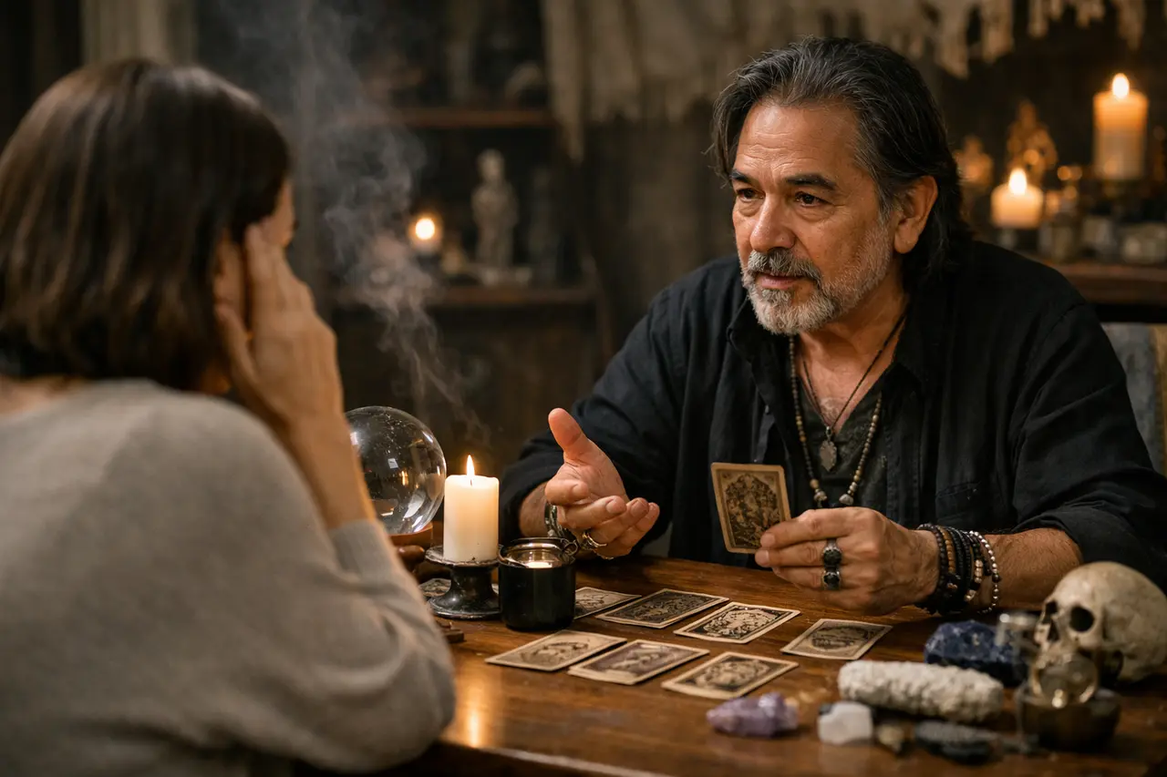 Imagen editorial para Descubre el Poder de un Brujo Gratis para Tus Consultas Espirituales