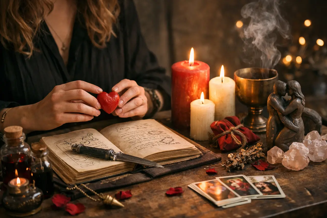 Imagen editorial para Magia Conjuros Descubre los Conjuros Más Poderosos para Transformar Tu Vida Amorosa