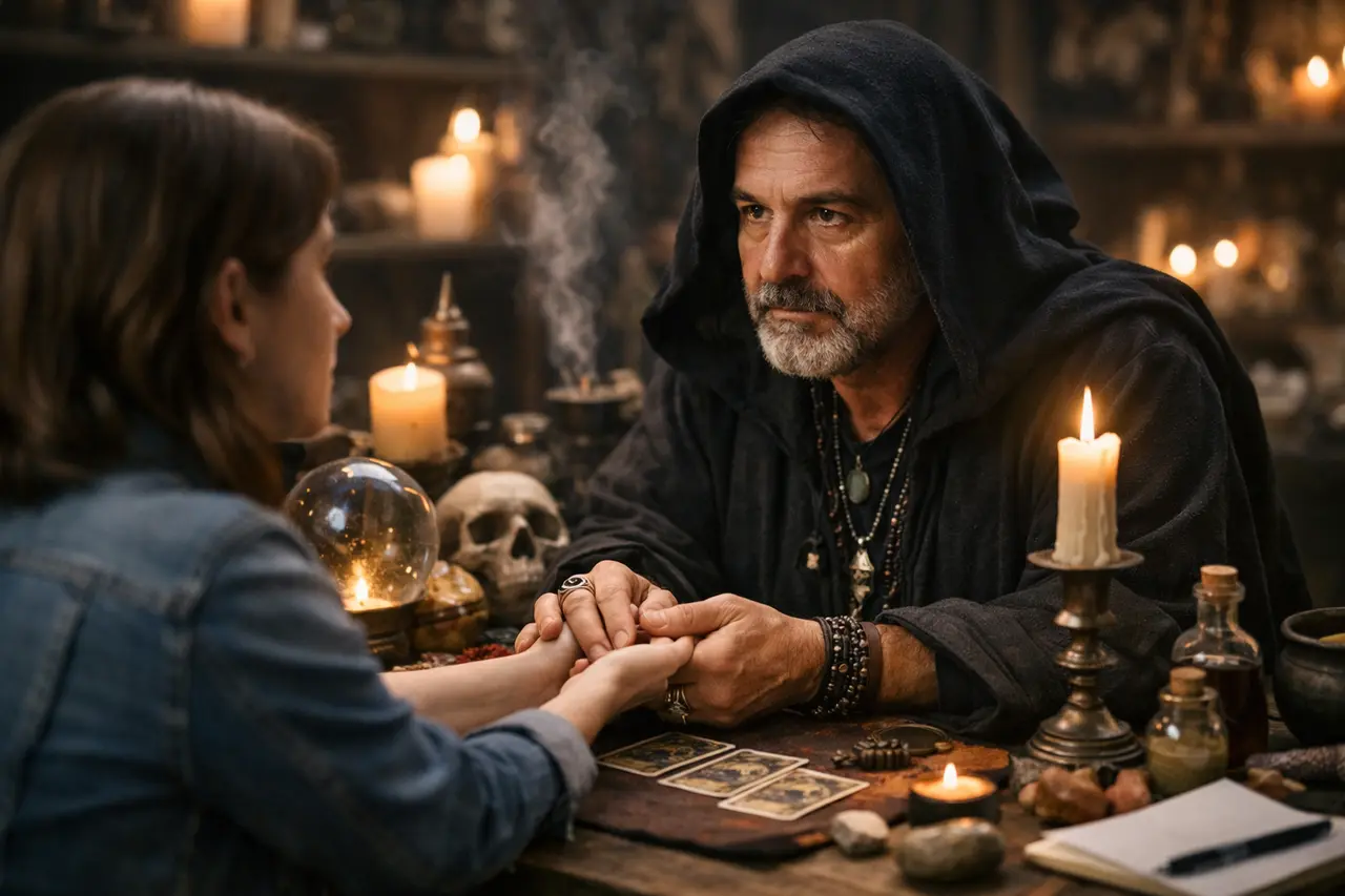 Imagen editorial para Descubre los Secretos de los Brujos Efectivos para Consultas Espirituales