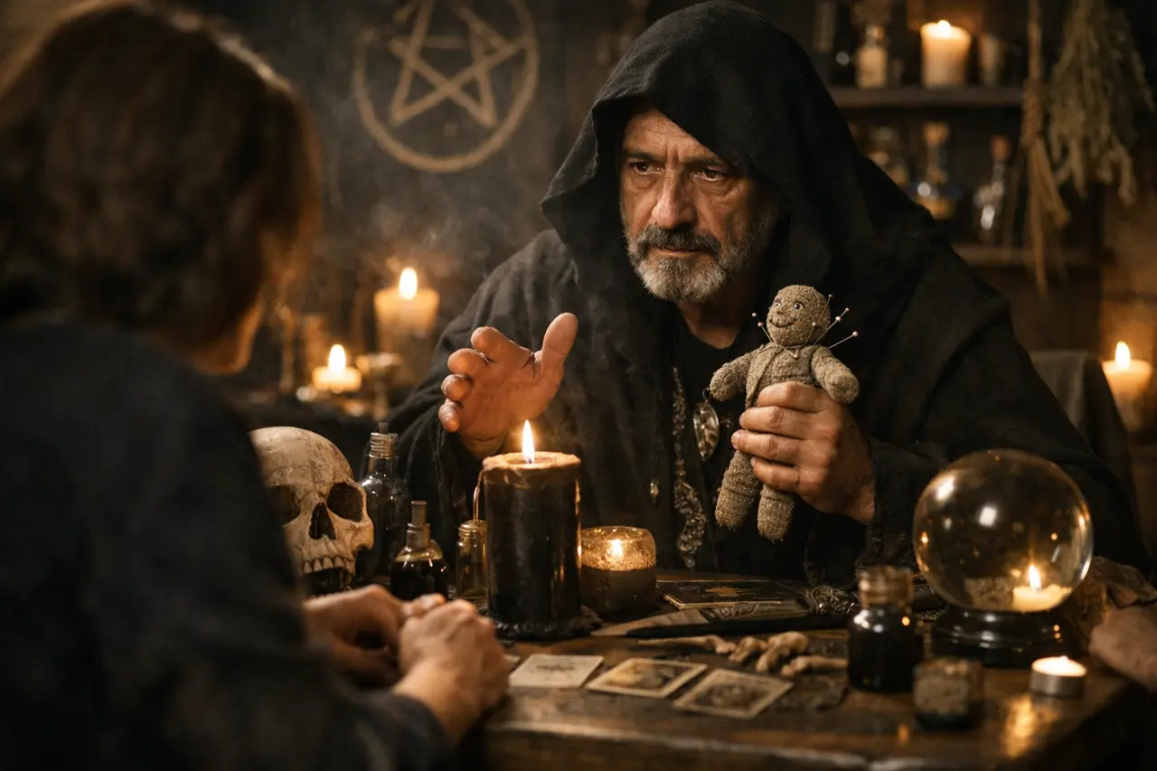 Imagen editorial para Descubriendo los Misterios de los Brujos de Magia Negra: lo que Realmente Necesitas Saber