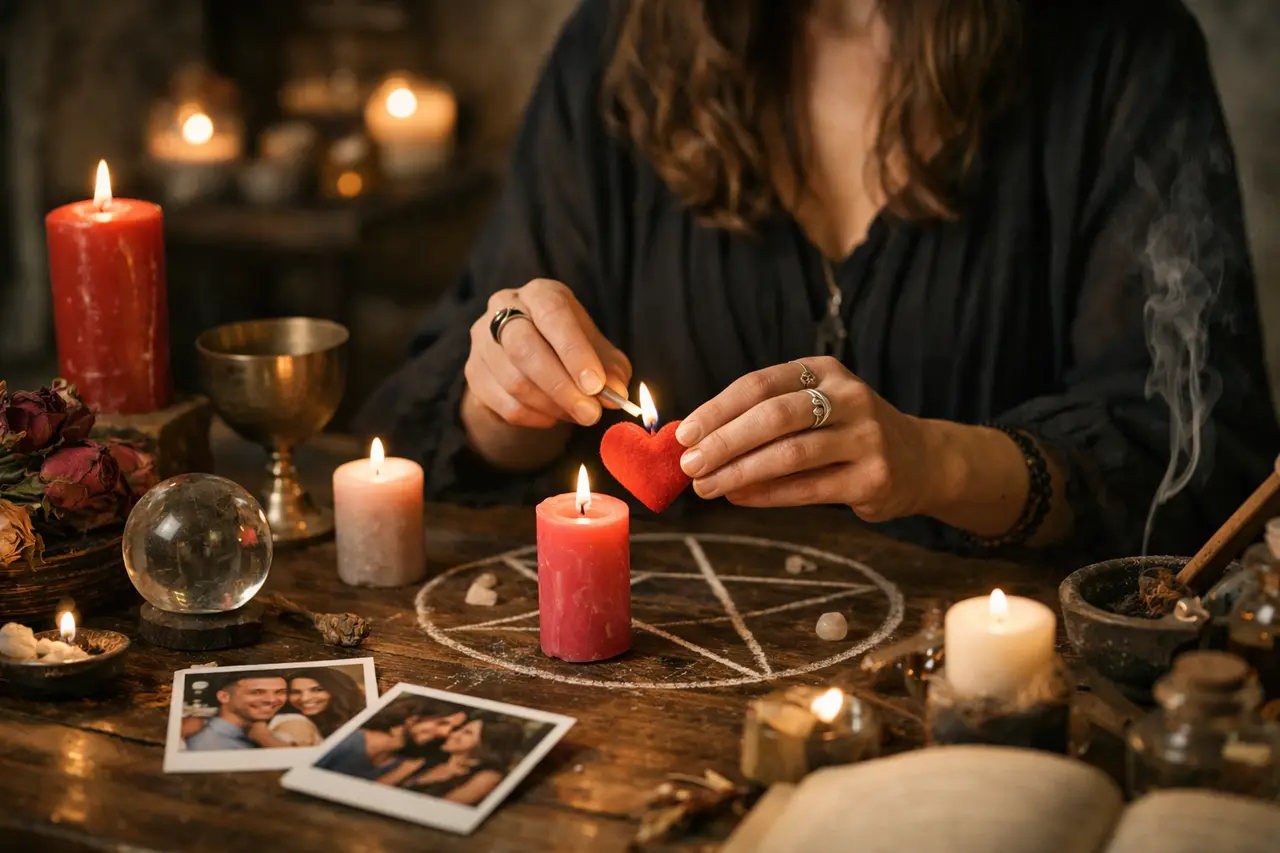 Imagen editorial para Hechizo de Brujería de Amor: Cómo Atraer el Sentimiento Verdadero sin Manipulación