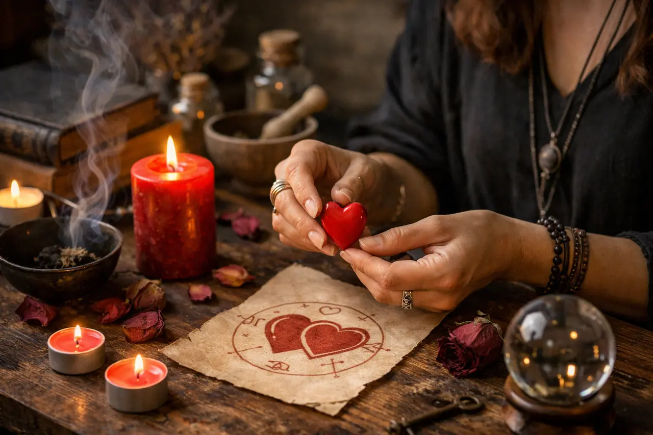 Imagen editorial para Hechizo de Brujería de Amor: Estrategias para Fortalecer Conexiones sin Manipulación