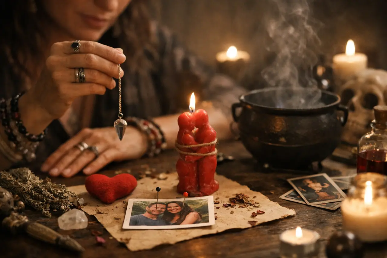 Imagen editorial para Hechizo de Brujería de Amor: Señales para Identificar su Efectividad y Evitar Engaños