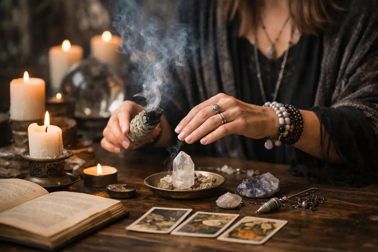 Imagen editorial para Hechizos Magia: Cómo Atraer Energías Positivas a Tus Consultas Espirituales