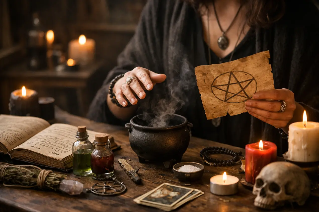 Imagen editorial para Hechizos Magia: Cómo Usar Rituals Efectivos sin Perderse en Creencias Erróneas