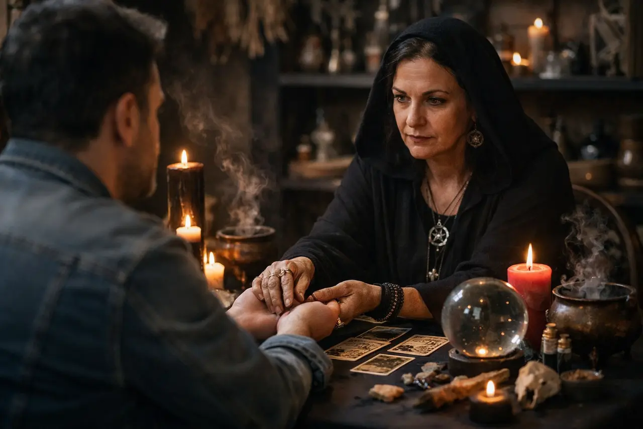 Imagen editorial para Magia Negra: Cómo Identificar Prácticas Confiables para Tus Consultas Espirituales