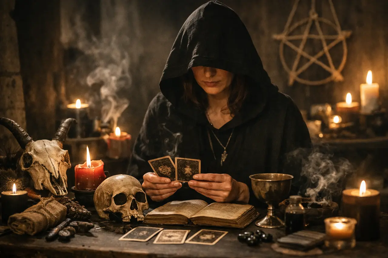 Imagen editorial para Magia Negra: Cómo Reconocer las Prácticas Auténticas y Evitar Engaños