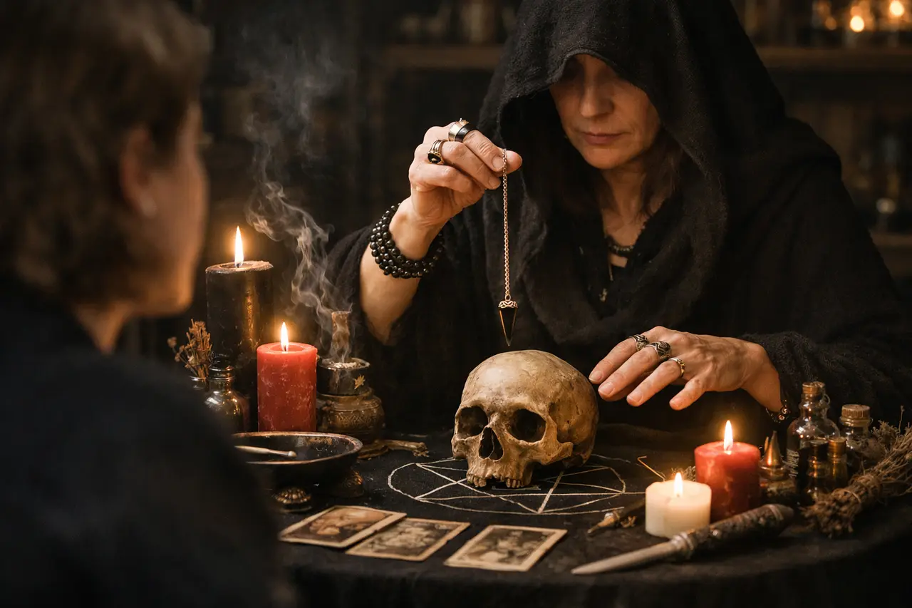 Imagen editorial para Magia Negra: Estrategias para Identificar Prácticas Auténticas y Evitar Engaños