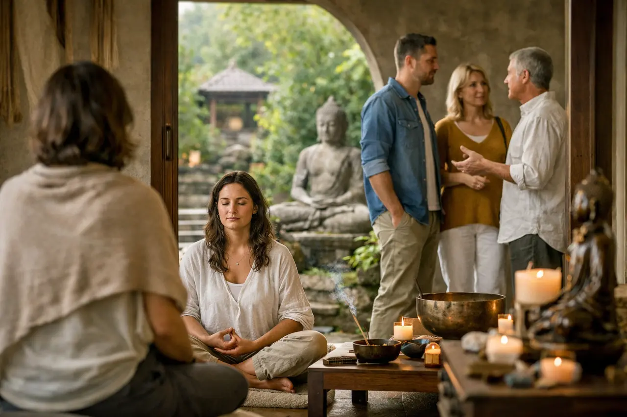 Imagen editorial para Transforma Tu Vida con un Centro Espiritual: Guía para Encontrar el Equilibrio Interior